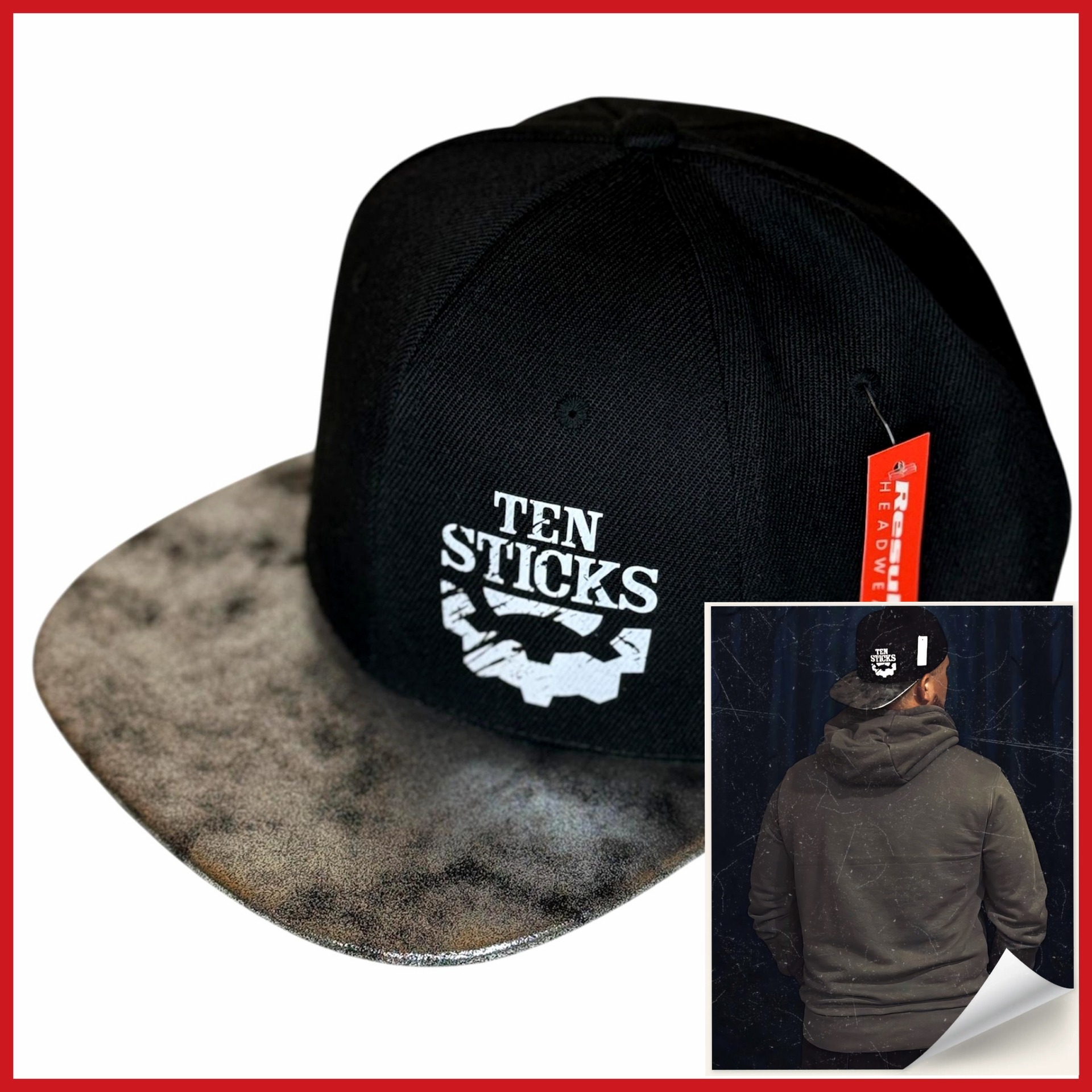 TEN STICKS kšiltovka snapback gray
